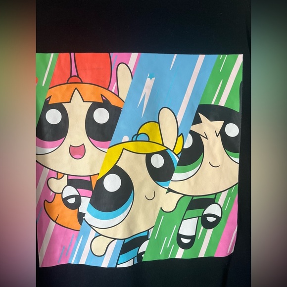 Power puff girls graphic black longsleeve shirt - Picture 7 of 8